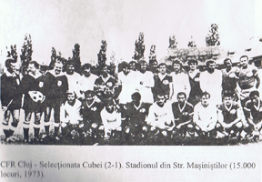 CFR and the Cuban National Team after the match